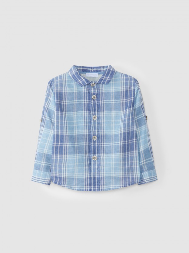 Camisa de muselina a cuadros Camisa de muselina a cuadros