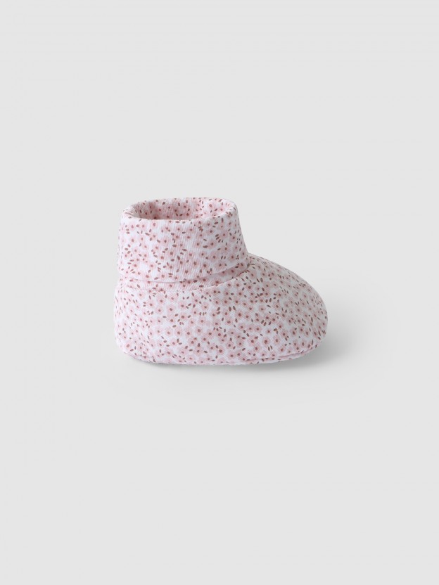 Floral print booties Floral print booties