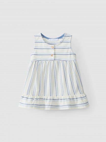 Vestido algod�o riscas