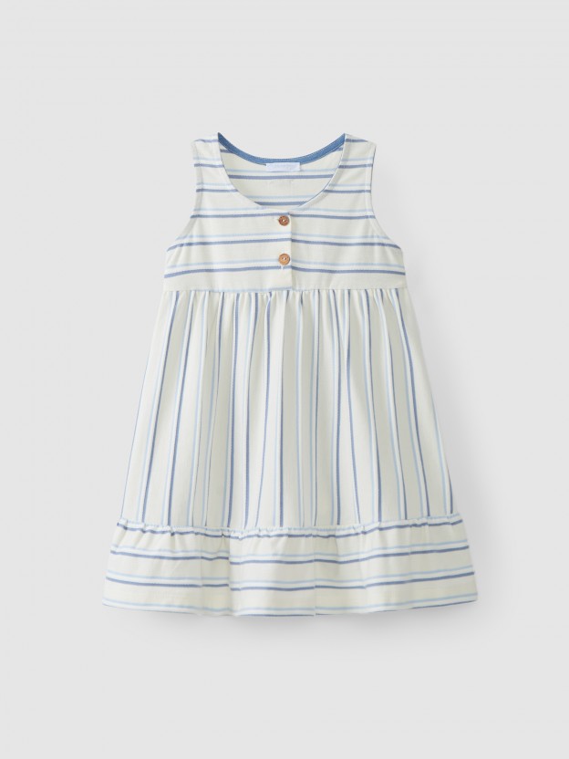Organic striped cotton dress