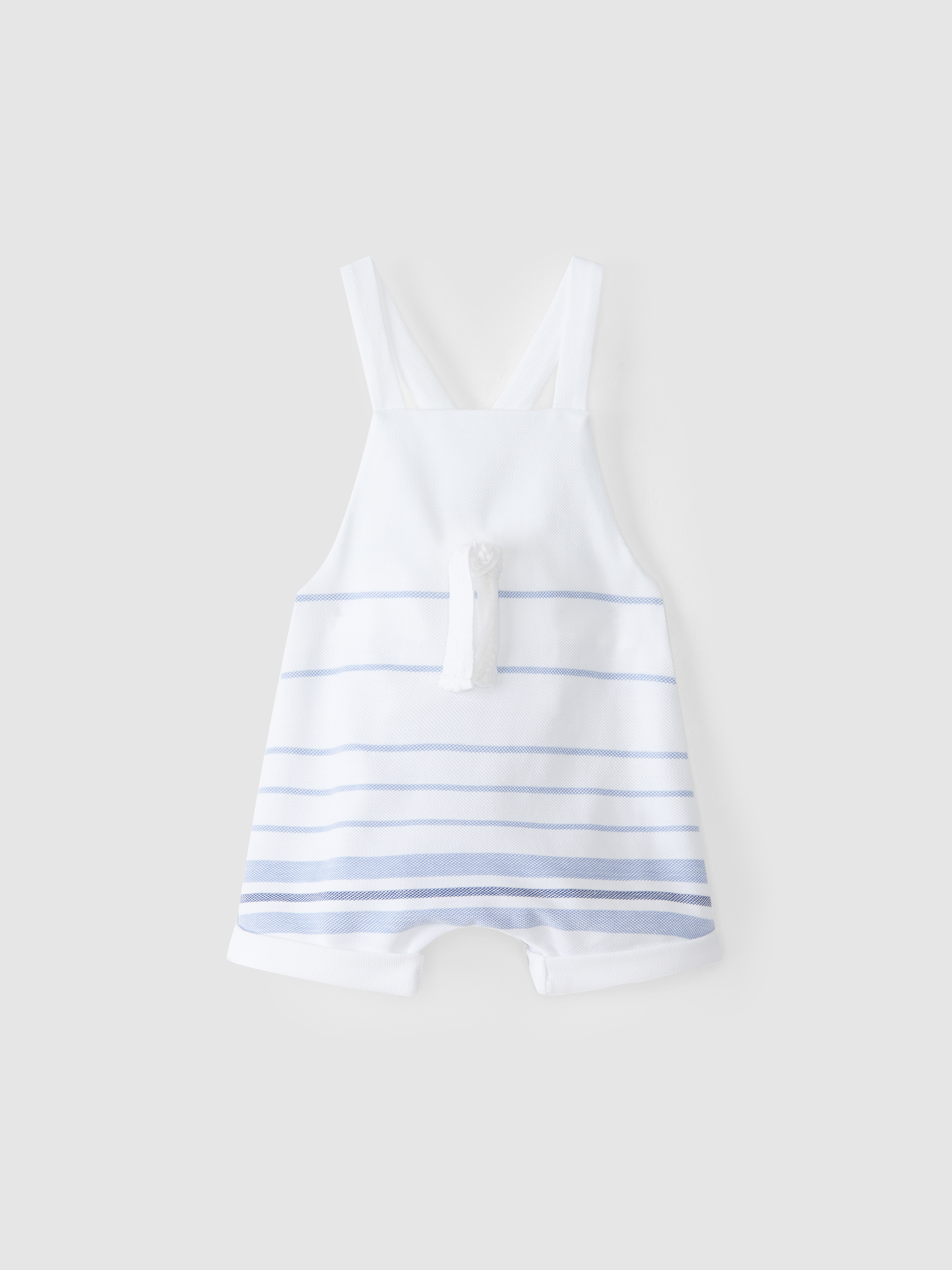 Piqué dungaree shorts