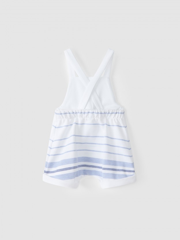 Piqué dungaree shorts Piqué dungaree shorts