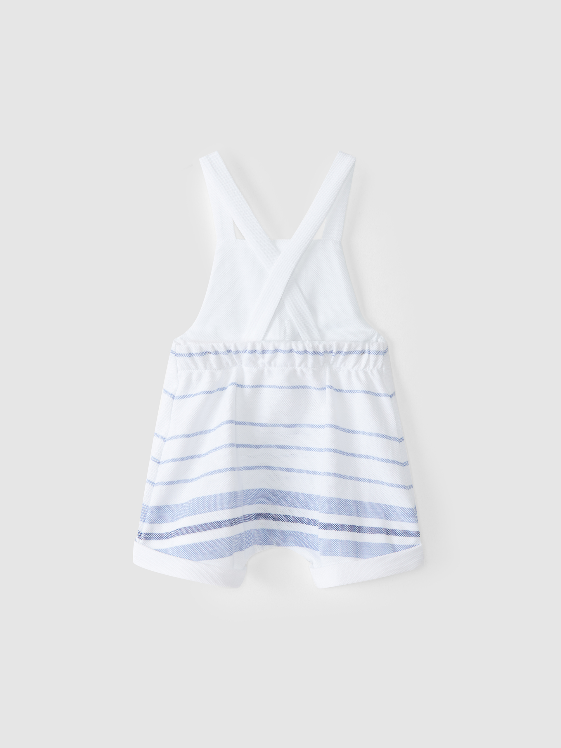 Piqué dungaree shorts