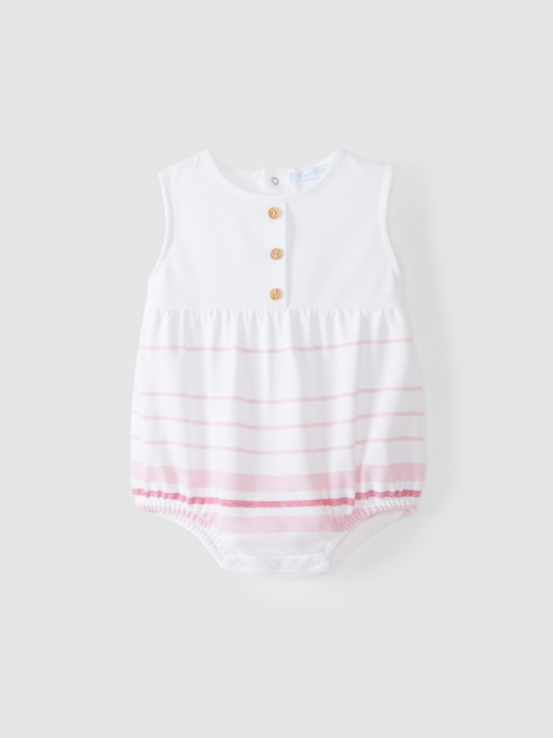 Piqué striped shortie Piqué striped shortie