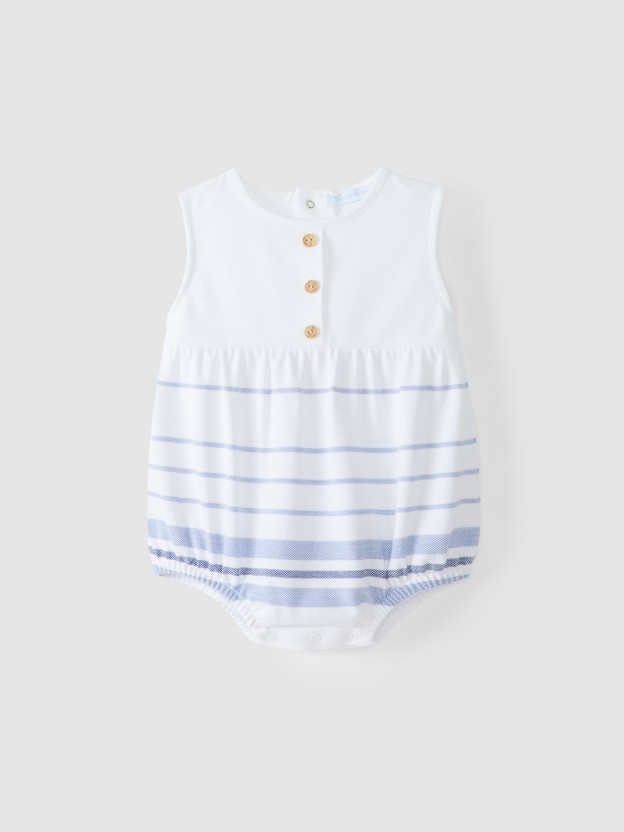 Piqué striped shortie Piqué striped shortie