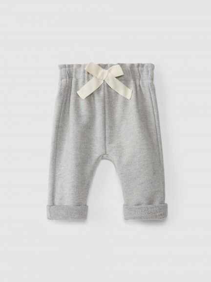 Pantalones de felpa con lazo