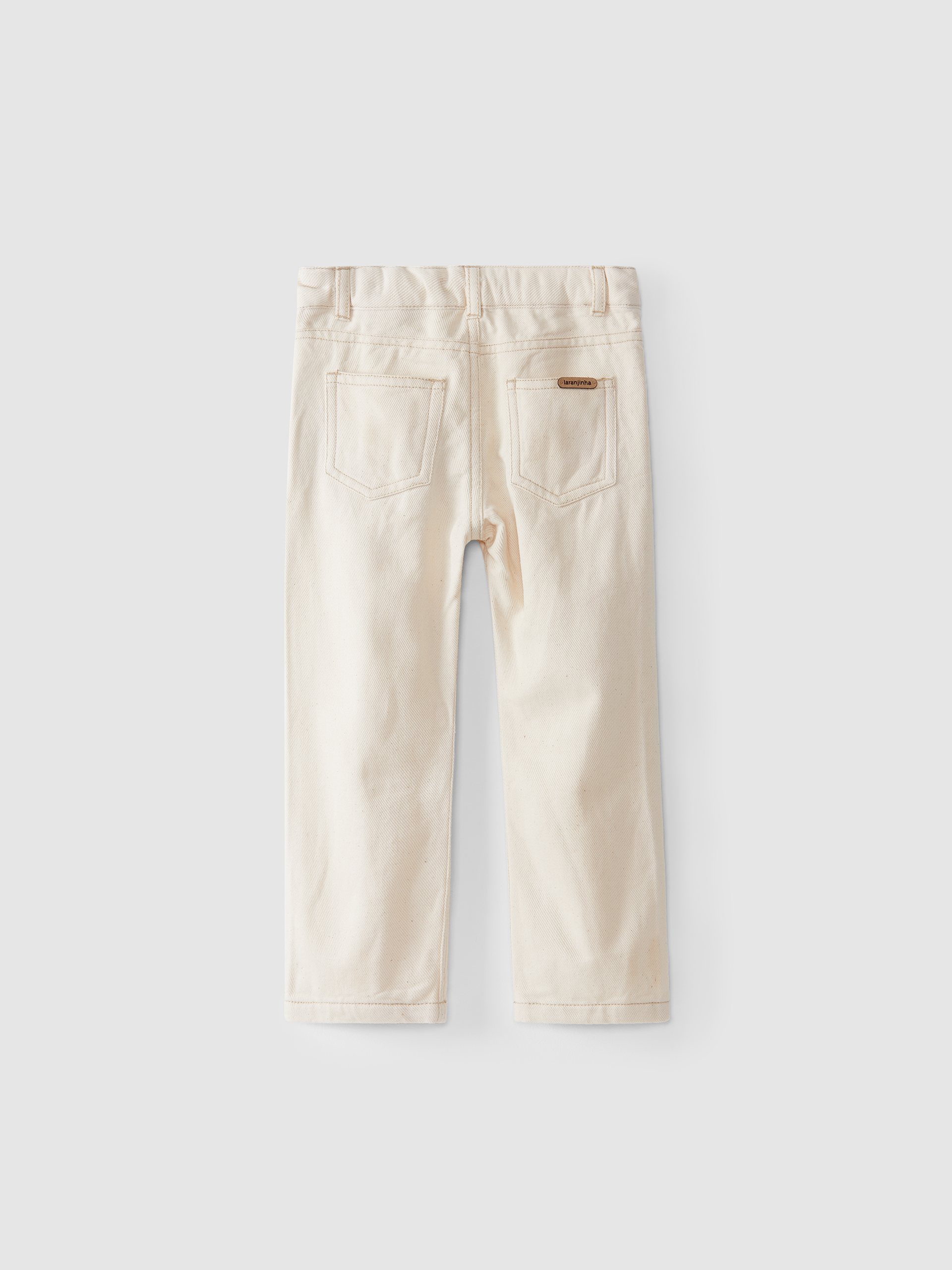 Pantalón cardado de sarga con cinco bolsillos
