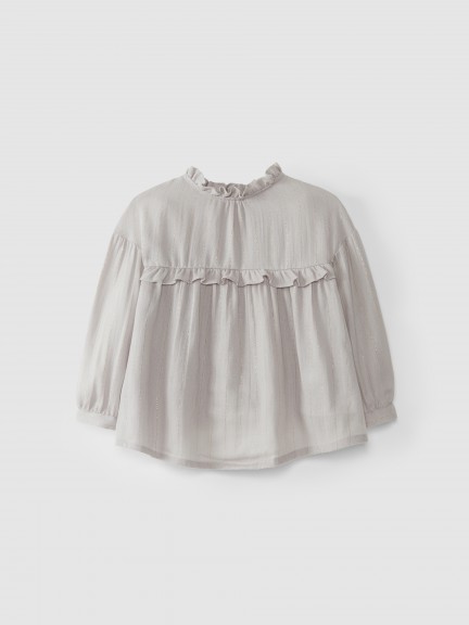 Blusa con detalle de volantes Blusa con detalle de volantes