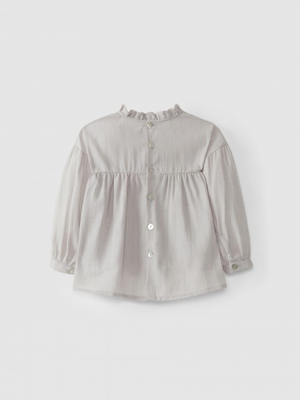 Blusa con detalle de volantes Blusa con detalle de volantes