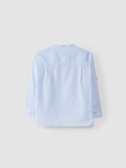 Cotton shirt with mandarin collar Cotton shirt with mandarin collar