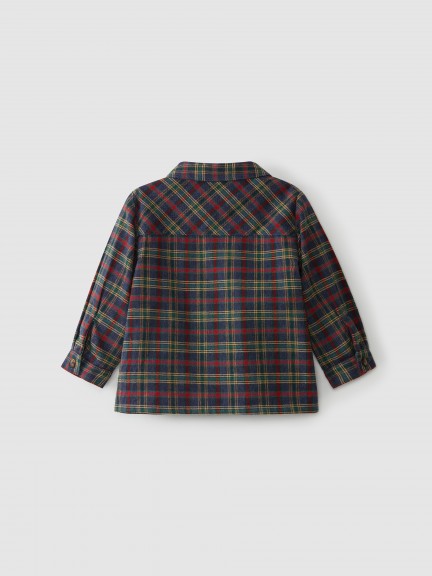 Camisa a cuadros añil y rojo Camisa a cuadros añil y rojo