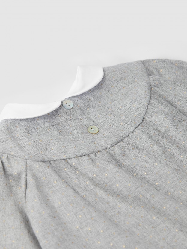 Dress with gold dots