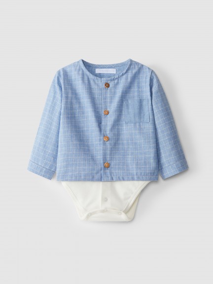 Body camisero cuello mao a cuadros Body camisero cuello mao a cuadros