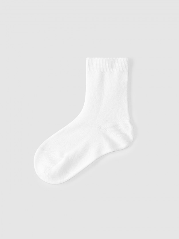 Plain stitch basic short socks C�ndor