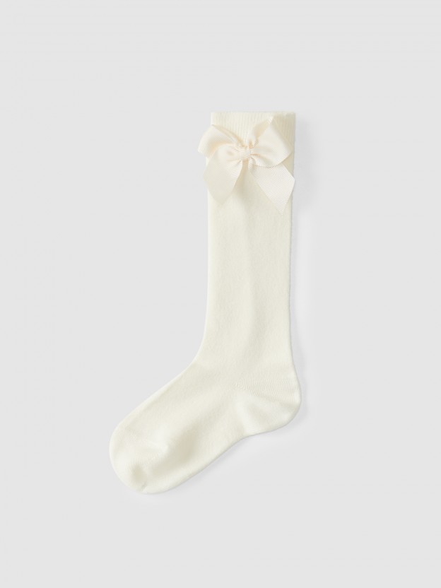 Chaussettes hautes cotton avec noeud lat�ral C�ndor