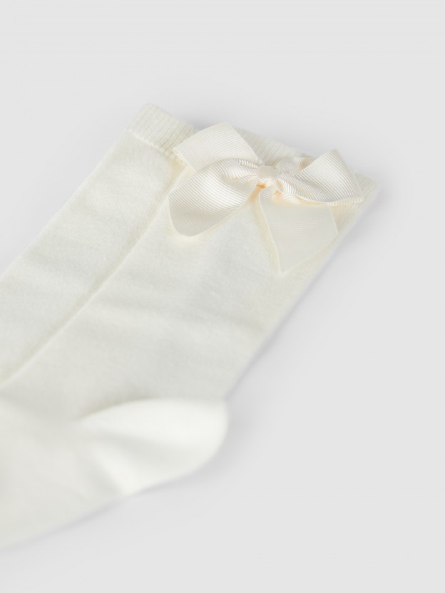 Chaussettes hautes cotton avec noeud lat�ral C�ndor