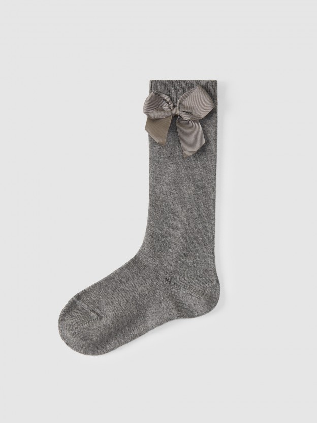 Chaussettes hautes cotton avec noeud lat�ral C�ndor