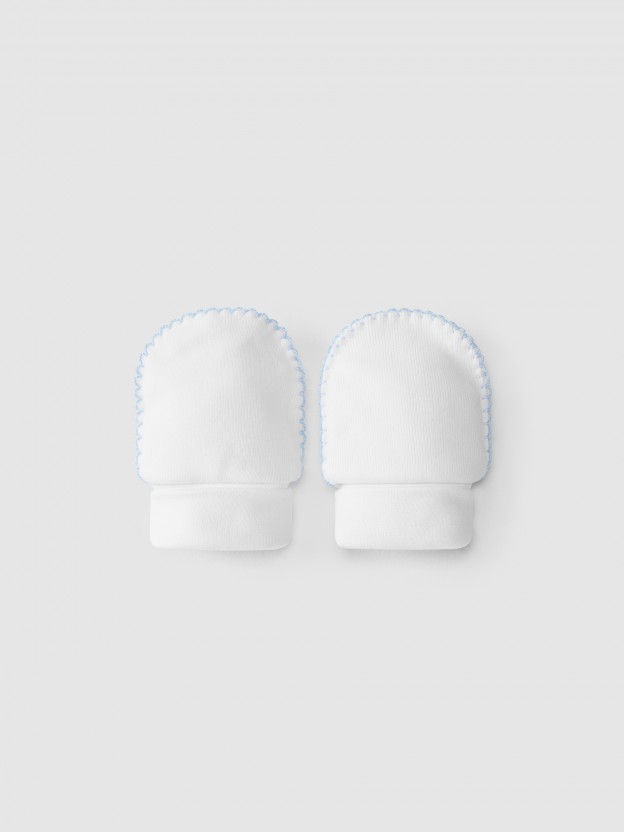 Cotton gloves with detail