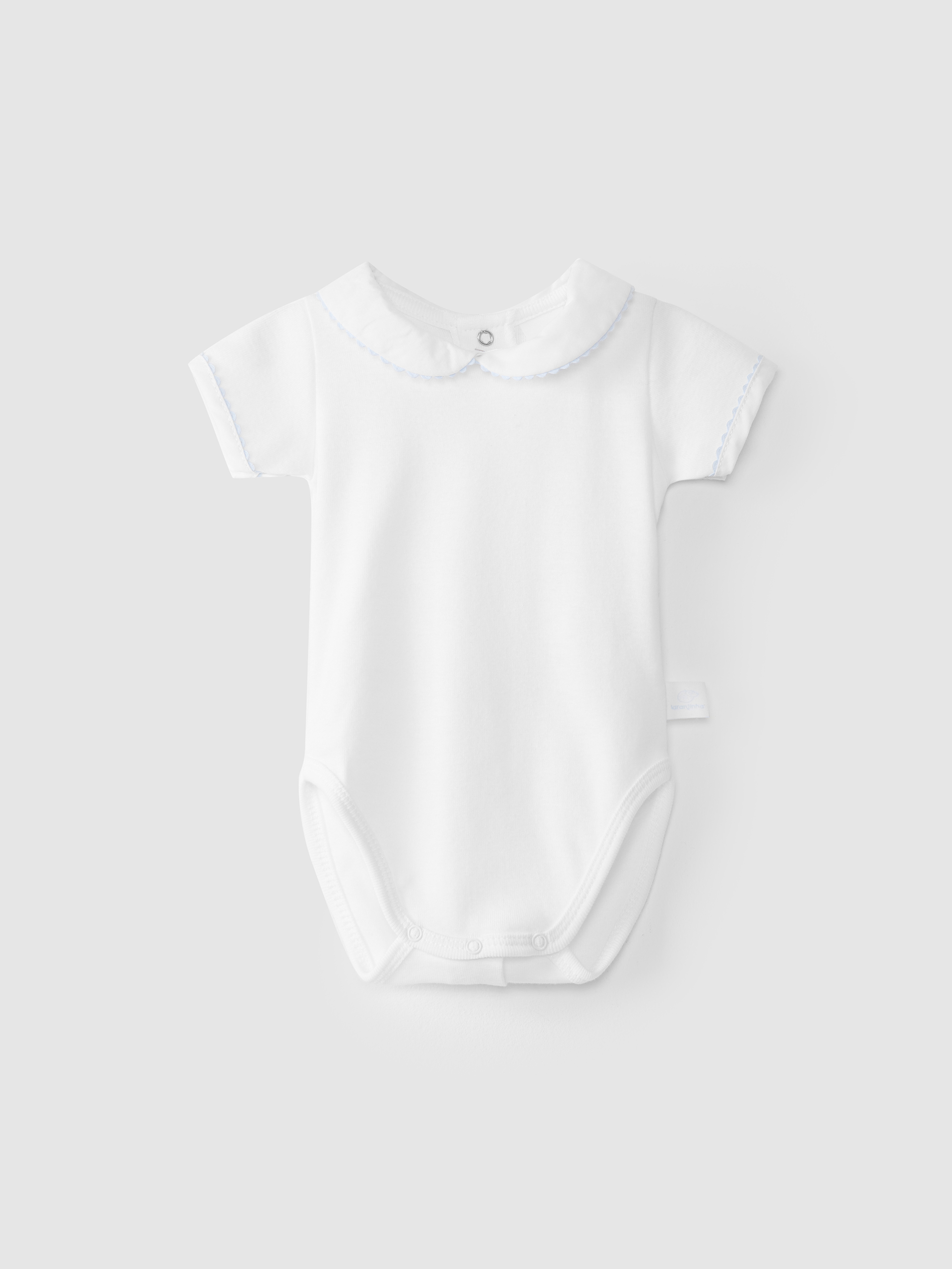 Short sleeve bodyvest with peter pan col