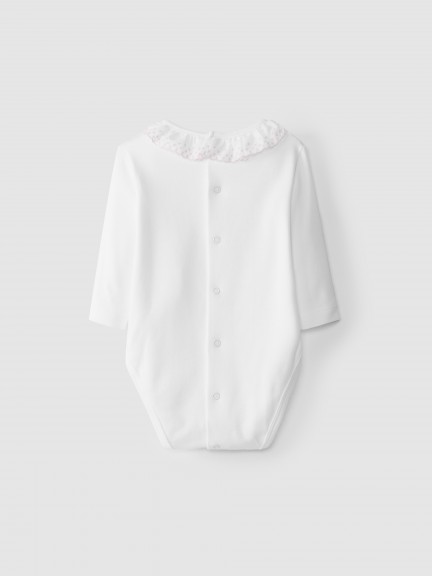 Bodyvest with english embroidered collar Bodyvest with english embroidered collar