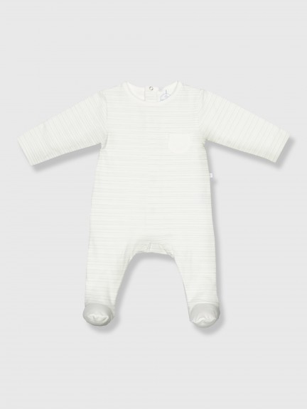 Printed babygrow with pocket Printed babygrow with pocket
