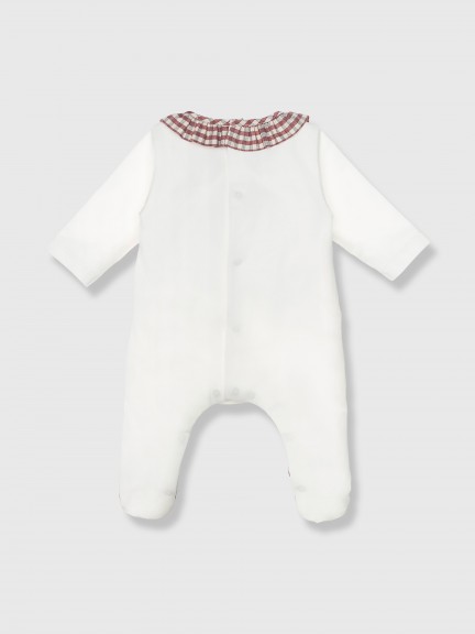 Christmas Babygrow ruffled collar Christmas Babygrow ruffled collar