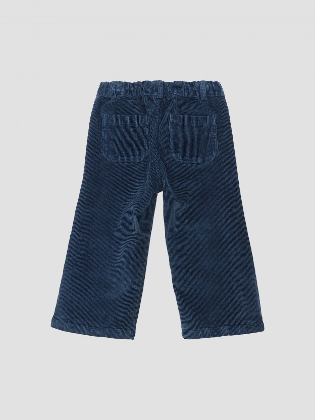 Pantalones pana con bolsillos