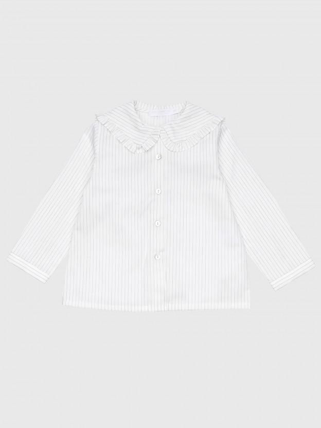 Blouse with baby collar