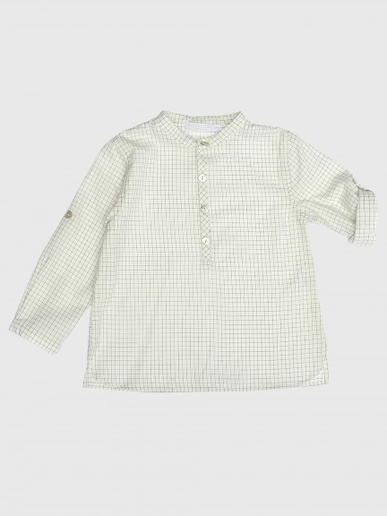 Mandarin collar shirt