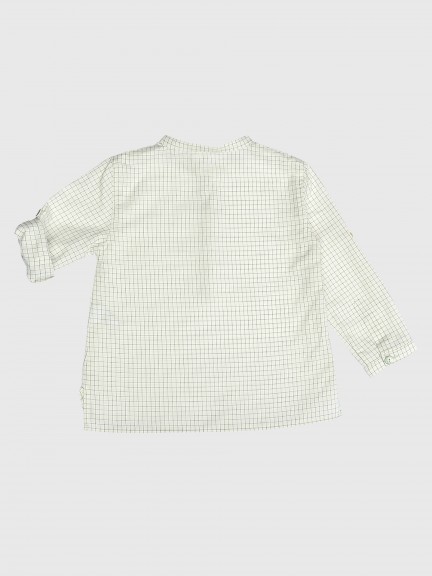 Chemise col mao à carreaux Chemise col mao à carreaux
