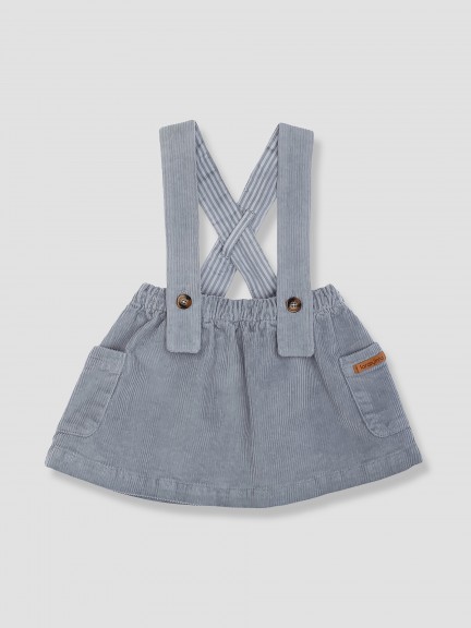 Corduroy skirt with straps Corduroy skirt with straps