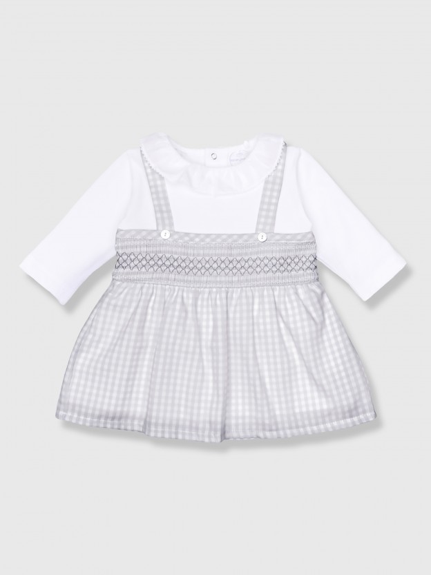 Vestido dos en uno a cuadros vichy