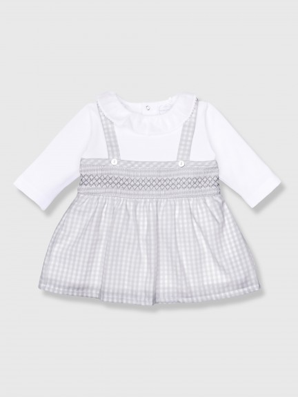 Vestido dos en uno a cuadros vichy