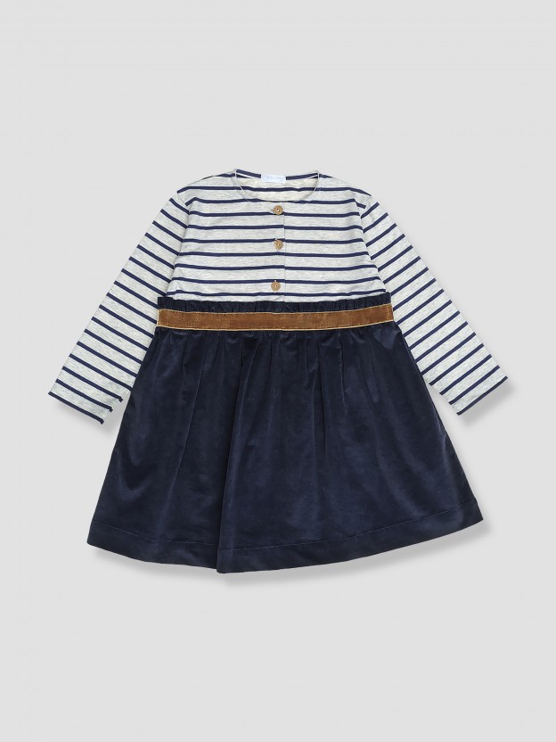 Vestido navy dois-em-um