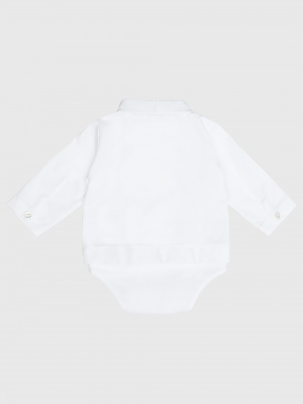 Body-camisa cuello de pico Body-camisa cuello de pico