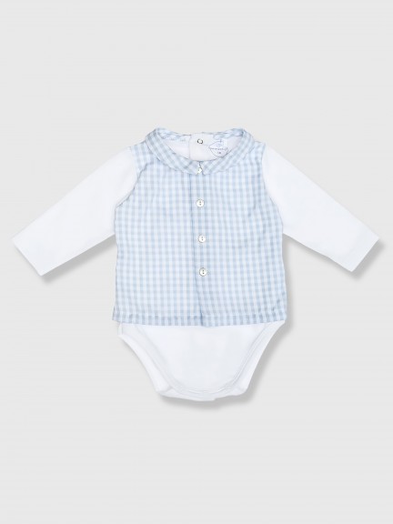 Body-camisa xadrez vichy