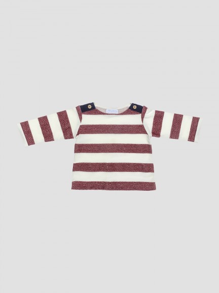 Camiseta manga larga burdeos