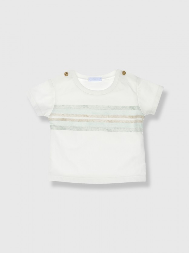 T-shirt avec imprim� aquarelle