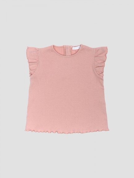 Ribbed cotton t-shirt Ribbed cotton t-shirt
