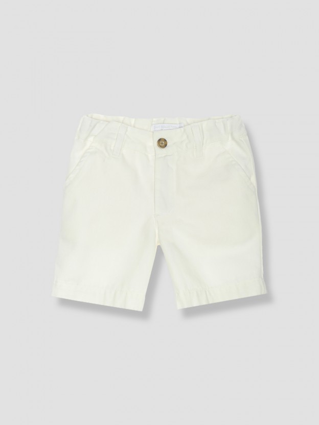 Cotton canvas shorts