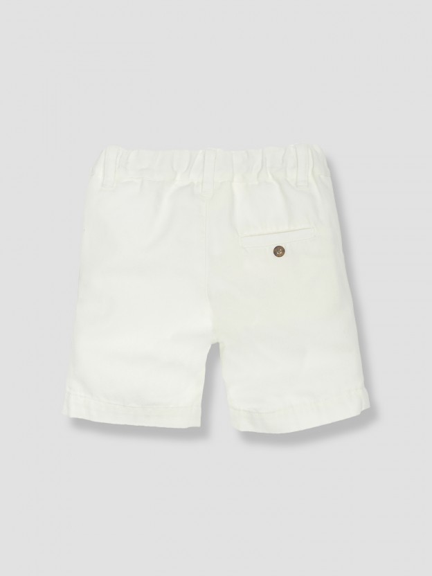 Cotton canvas shorts