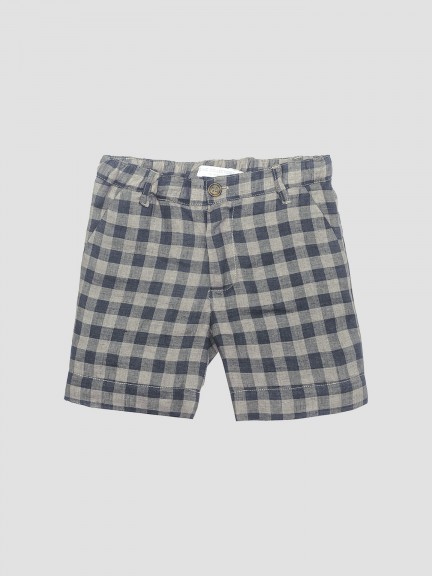 Short en lin carreaux Short en lin carreaux