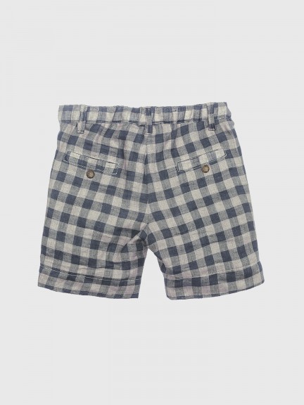 Short en lin carreaux Short en lin carreaux