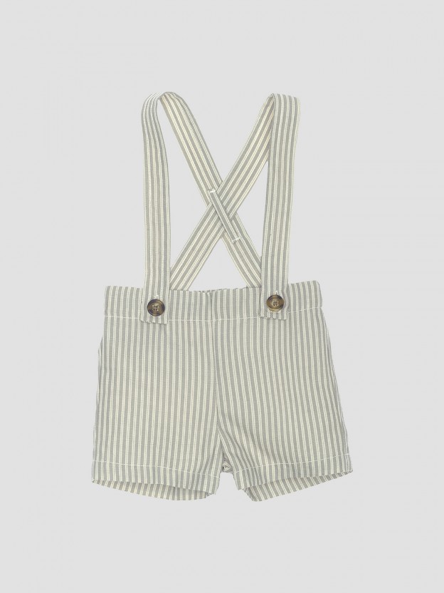 Striped shorts with straps