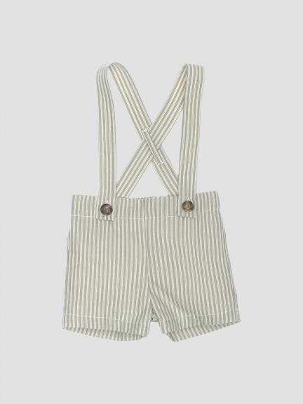 Striped shorts with straps Striped shorts with straps