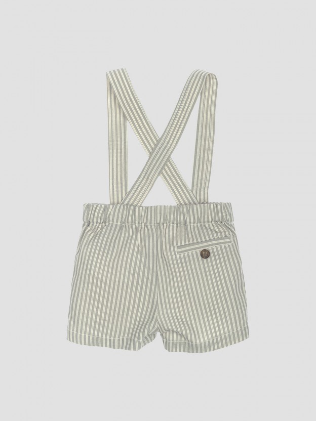 Striped shorts with straps
