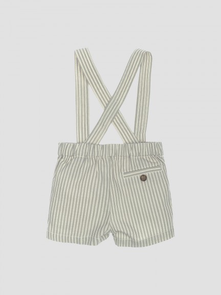 Striped shorts with straps Striped shorts with straps