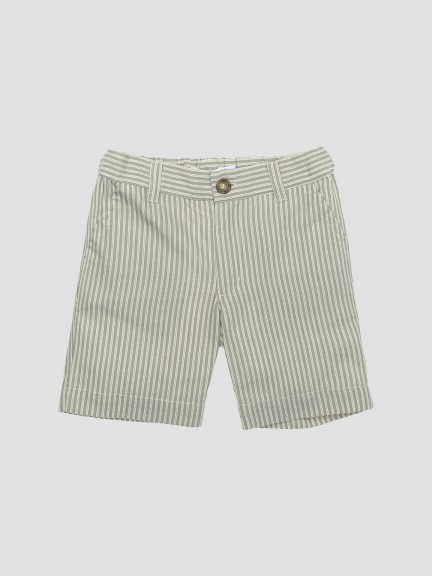 Pantalones cortos de rayas con bolsillos Pantalones cortos de rayas con bolsillos