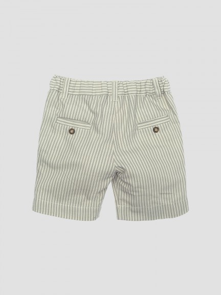 Pantalones cortos de rayas con bolsillos Pantalones cortos de rayas con bolsillos
