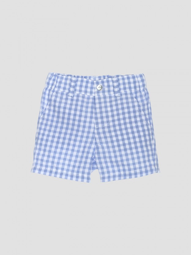 Pantalones cortos de tart�n vichy